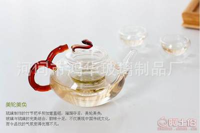 鸿华耐热玻璃茶具 匠心打造的龙把红茶壶与彩把泡茶壶